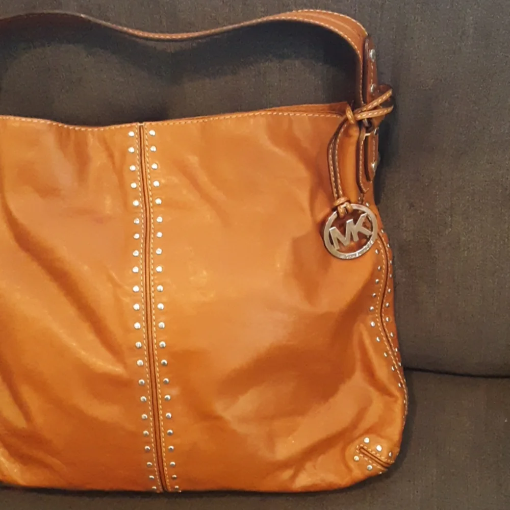 Michael Kors Tan Studded Hobo Bag